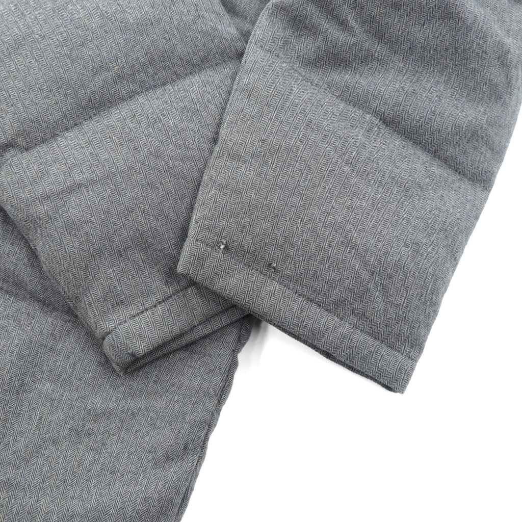 Paul Smith COLLECTION 日本製 ウール ダウンジャケット L グレー ヘリンボーン フード着脱