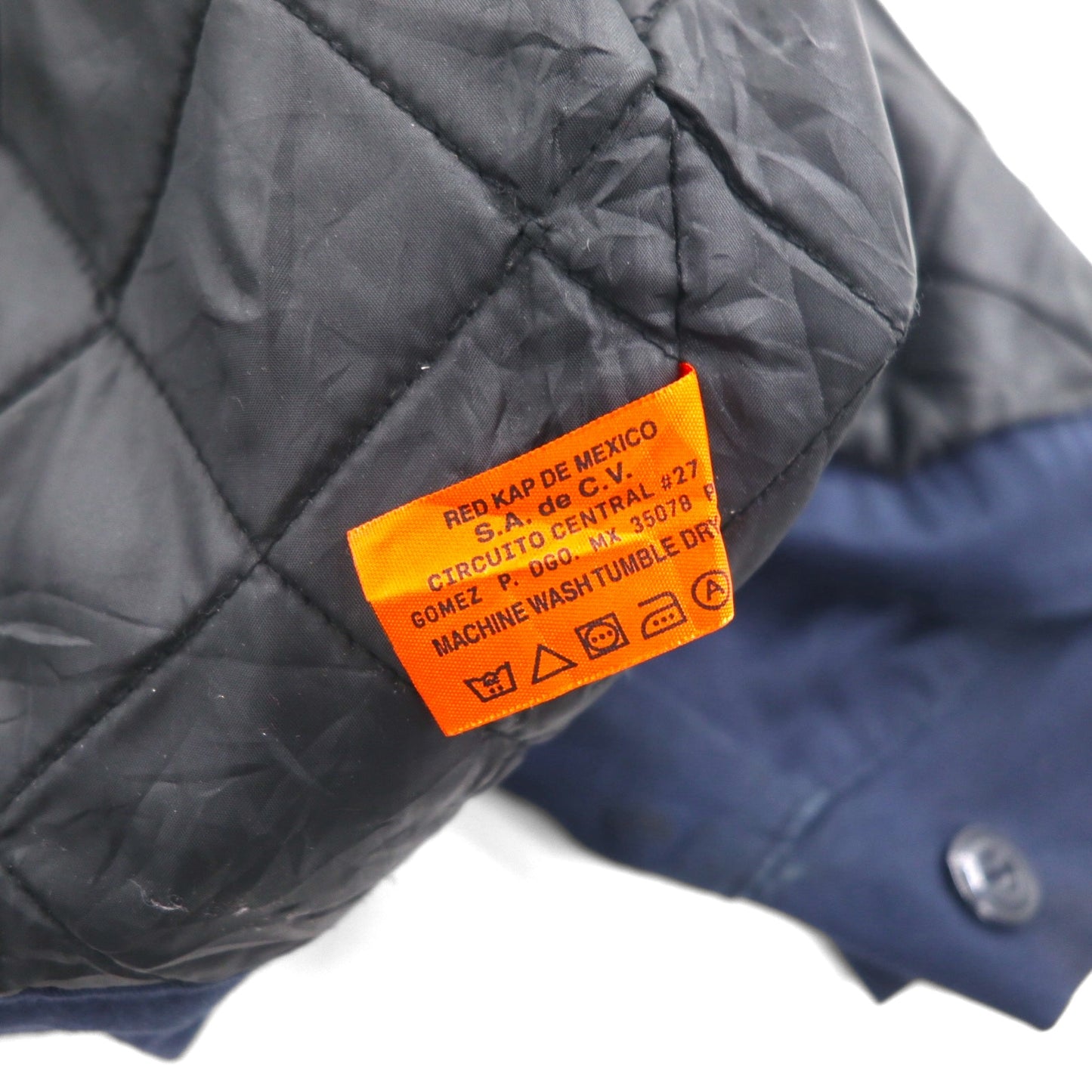 RED KAP Work Jacket Zip-Up Blouson XL Navy JT22NV with Mr. Rooter One-Point Embroidery