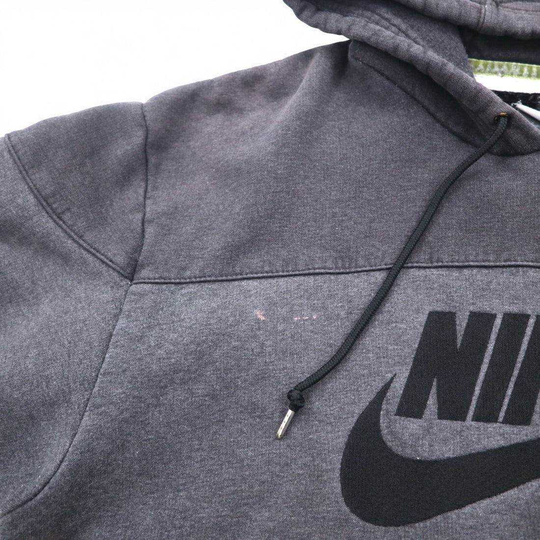 NIKE AIR '72 Swoosh Logo Embroidered Pullover Hoodie M Grey Cotton