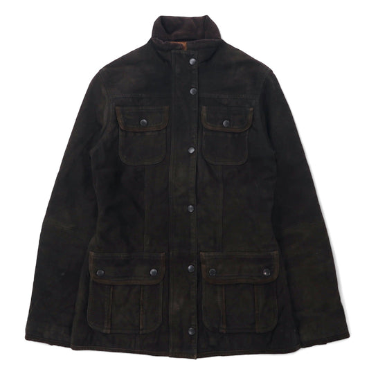 日本然リトテ-古着オンライン-Barbour ユーティリティ ヌバック レザー ジャケット モーターサイクルジャケット 8 ブラウン L1270 UTILITY NUBUCK LEATHER JACKET-Barbour Utility Nubuck Leather Jacket Motorcycle Jacket 8 Brown L1270 UTILITY NUBUCK LEATHER JACKET