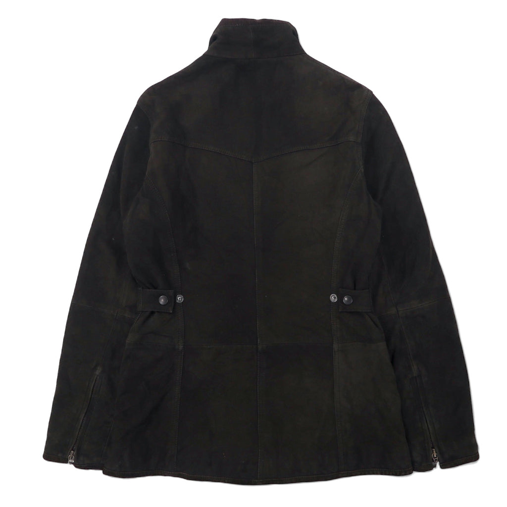Barbour Utility Nubuck Leather Jacket Motorcycle Jacket 8 Brown L1270 UTILITY NUBUCK LEATHER JACKET