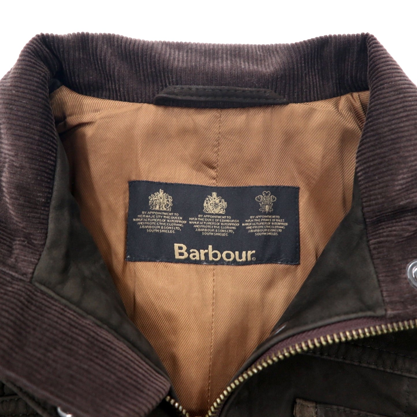 Barbour ユーティリティ ヌバック レザー ジャケット モーターサイクルジャケット 8 ブラウン L1270 UTILITY NUBUCK LEATHER JACKET