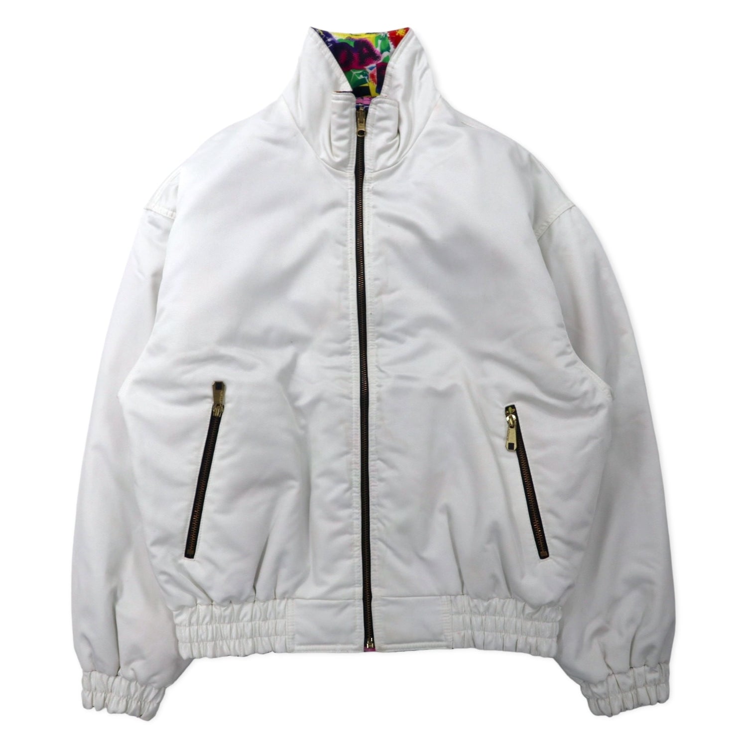 Adidas 90s Reversible Padet Windbreaker Windbreaker O Multi Color White  Patterned Polyester Heavy Cotton Trofile Logo Back Print Silver Tag Size –  日本然リトテ