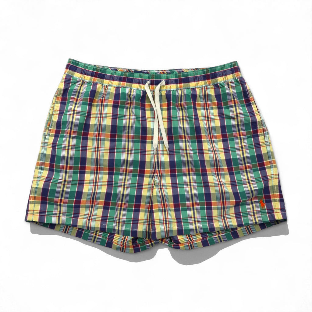 Polo by Ralph Lauren 90年代 水陸両用 マドラスチェック ショートパンツ XL マルチカラー コットン ナイロン スモールポニー刺繍