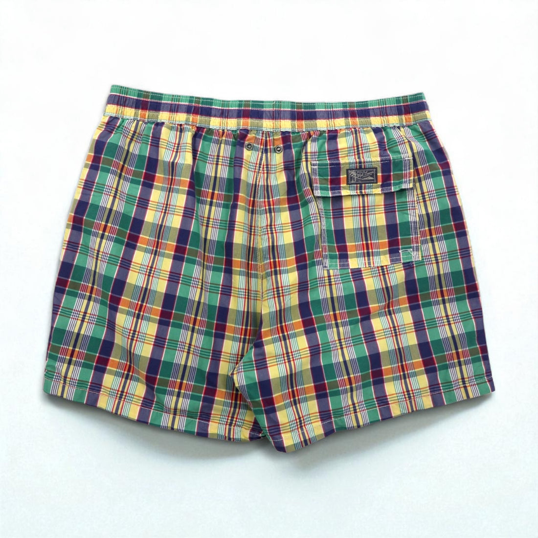 Polo by Ralph Lauren 90年代 水陸両用 マドラスチェック ショートパンツ XL マルチカラー コットン ナイロン スモールポニー刺繍