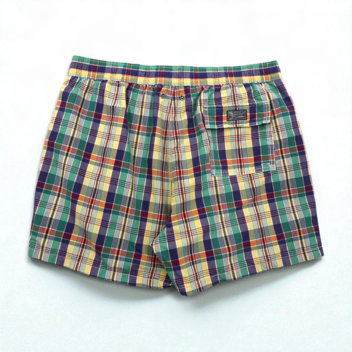 Polo by Ralph Lauren 90年代 水陸両用 マドラスチェック ショートパンツ XL マルチカラー コットン ナイロン スモールポニー刺繍