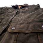 Barbour Utility Nubuck Leather Jacket Motorcycle Jacket 8 Brown L1270 UTILITY NUBUCK LEATHER JACKET