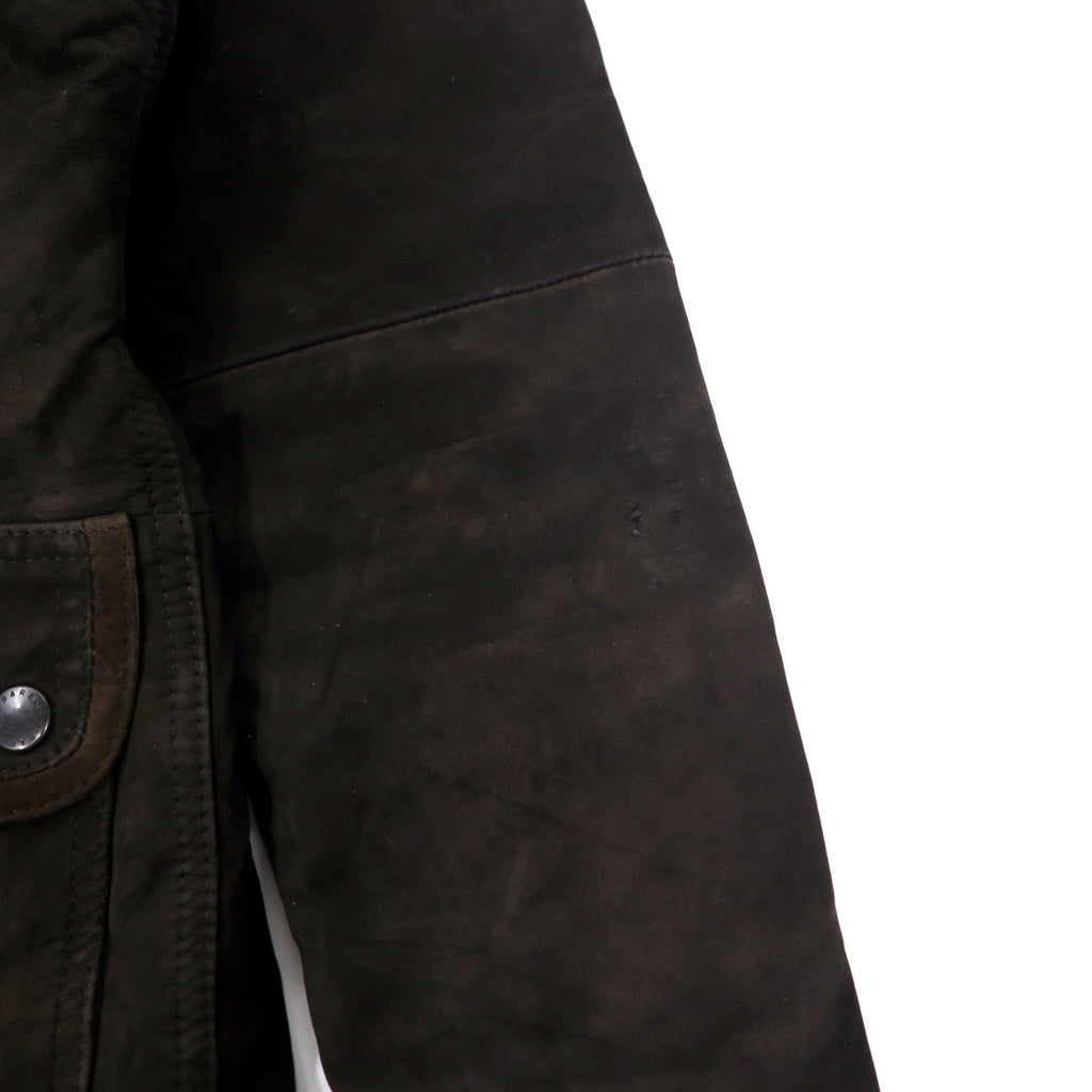 Barbour Utility Nubuck Leather Jacket Motorcycle Jacket 8 Brown L1270 UTILITY NUBUCK LEATHER JACKET