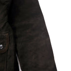 Barbour Utility Nubuck Leather Jacket Motorcycle Jacket 8 Brown L1270 UTILITY NUBUCK LEATHER JACKET