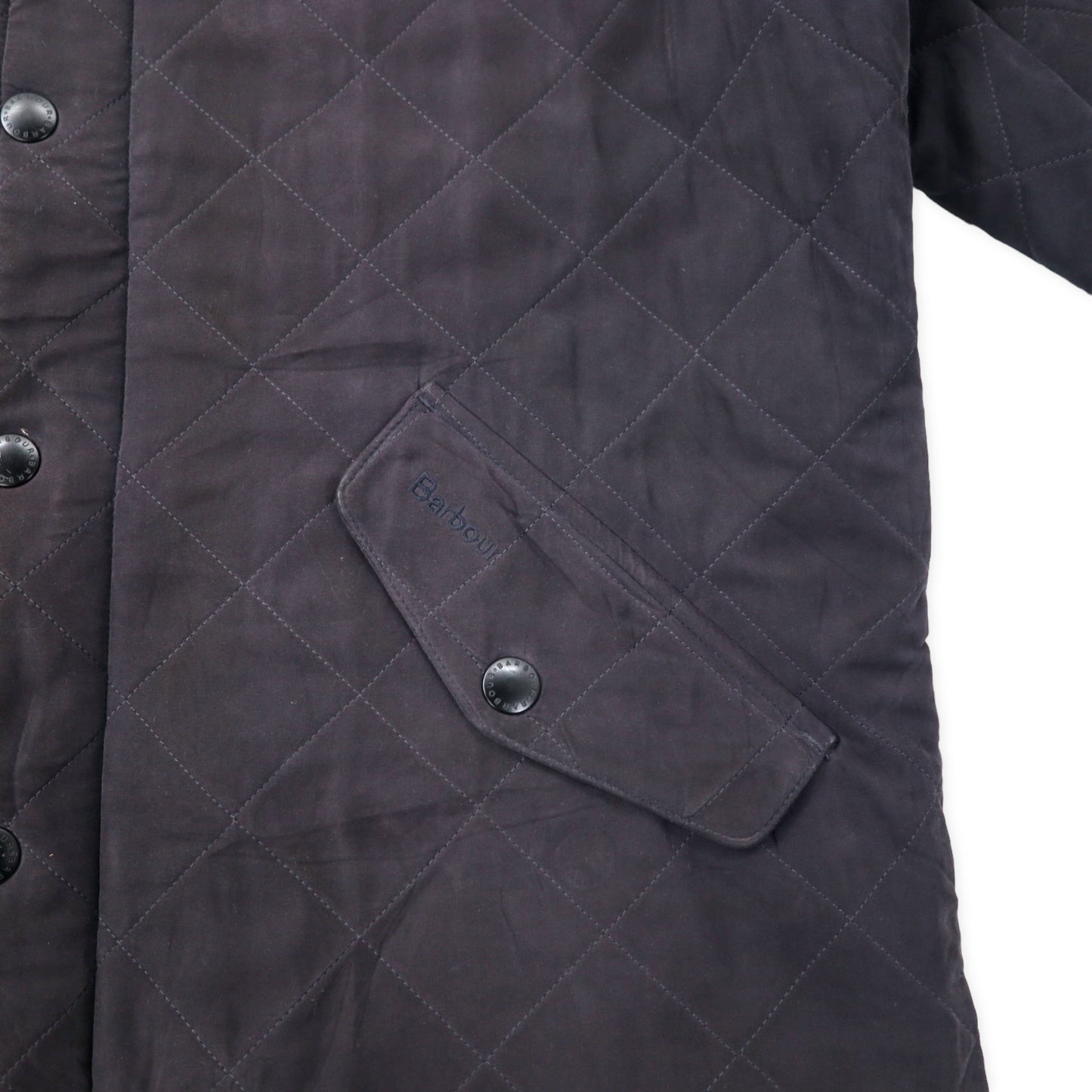 Barbour キルティングジャケット L ネイビー ブラウン ポリエステル Bowden Quilt Jacket MQU0615NY91