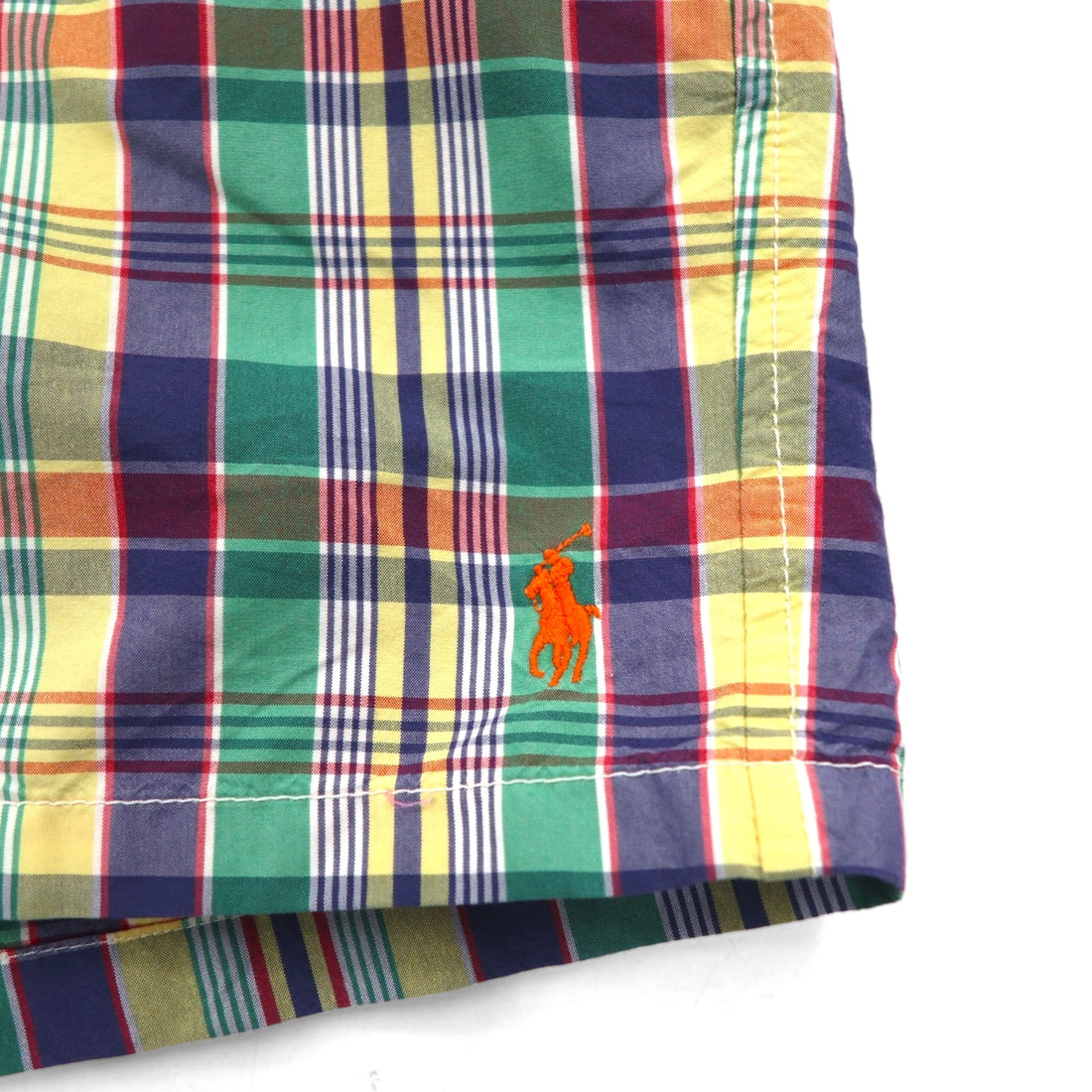 Polo by Ralph Lauren 90年代 水陸両用 マドラスチェック ショートパンツ XL マルチカラー コットン ナイロン スモールポニー刺繍