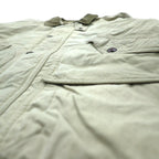 90s LUC SAINT ALBAN Hunting Jacket Coverall L Beige Corduroy Collar Elbow Patch
