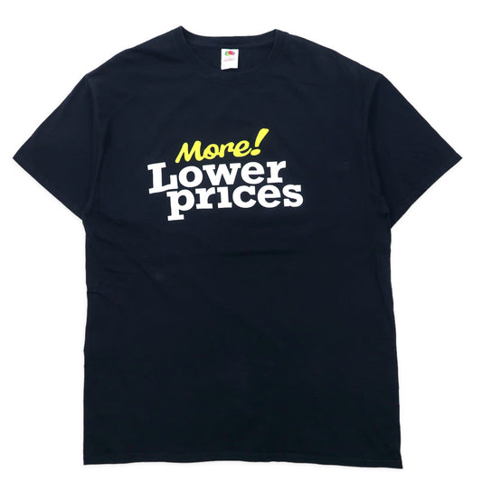 FRUIT OF THE LOOM プリントTシャツ XL ブラック コットン 英字 More Lower prices ビッグサイズ