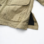 90s LUC SAINT ALBAN Hunting Jacket Coverall L Beige Corduroy Collar Elbow Patch