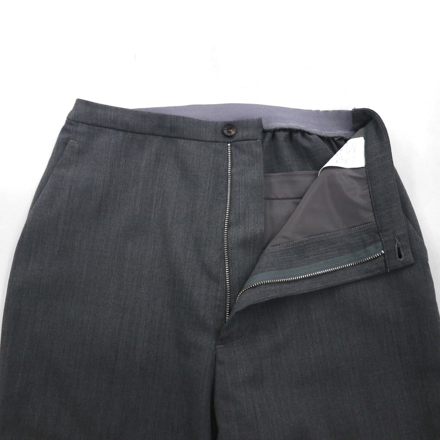 BASISBROEK Belgian-made Easy Slacks, Size M, Gray, Polyester, Stretch