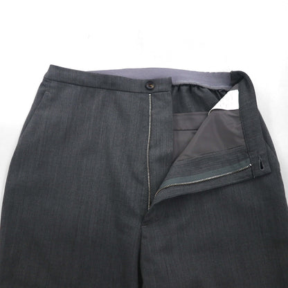 BASISBROEK Belgian-made Easy Slacks, Size M, Gray, Polyester, Stretch