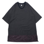 RYU ポンチョシャツ ドローコード Tシャツ FREE グレー ポリエステル レーヨン 異素材切り替え 日本製