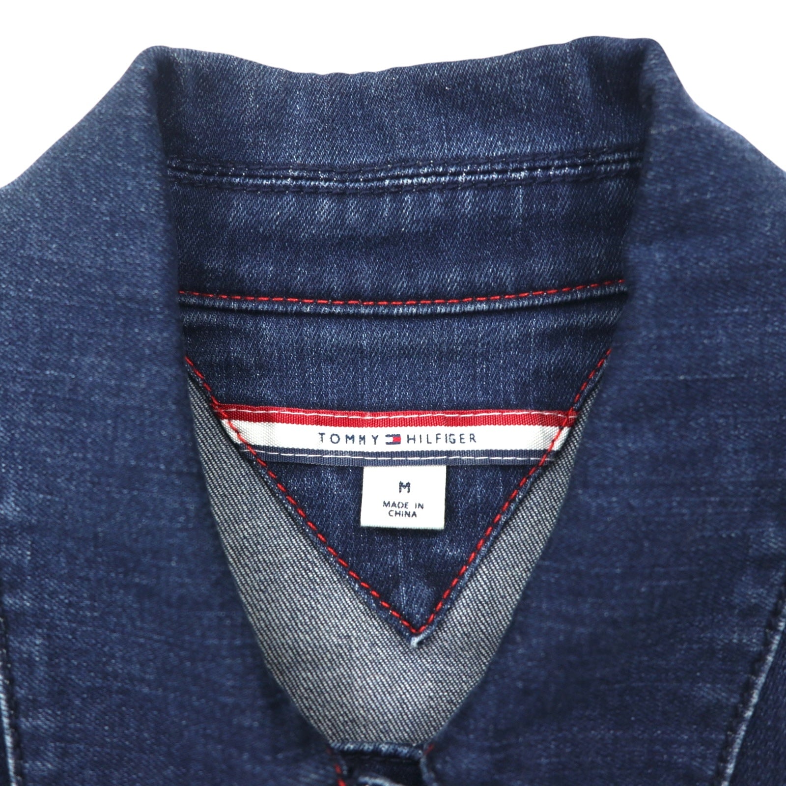 TOMMY HILFIGER デニムジャケット Gジャン M ブルー コットン ストレッチ