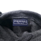 PERRIN WEAR College Print Pullover Hoodie, Medium, Grey, Cotton, Fleece Lining, Brooklyn