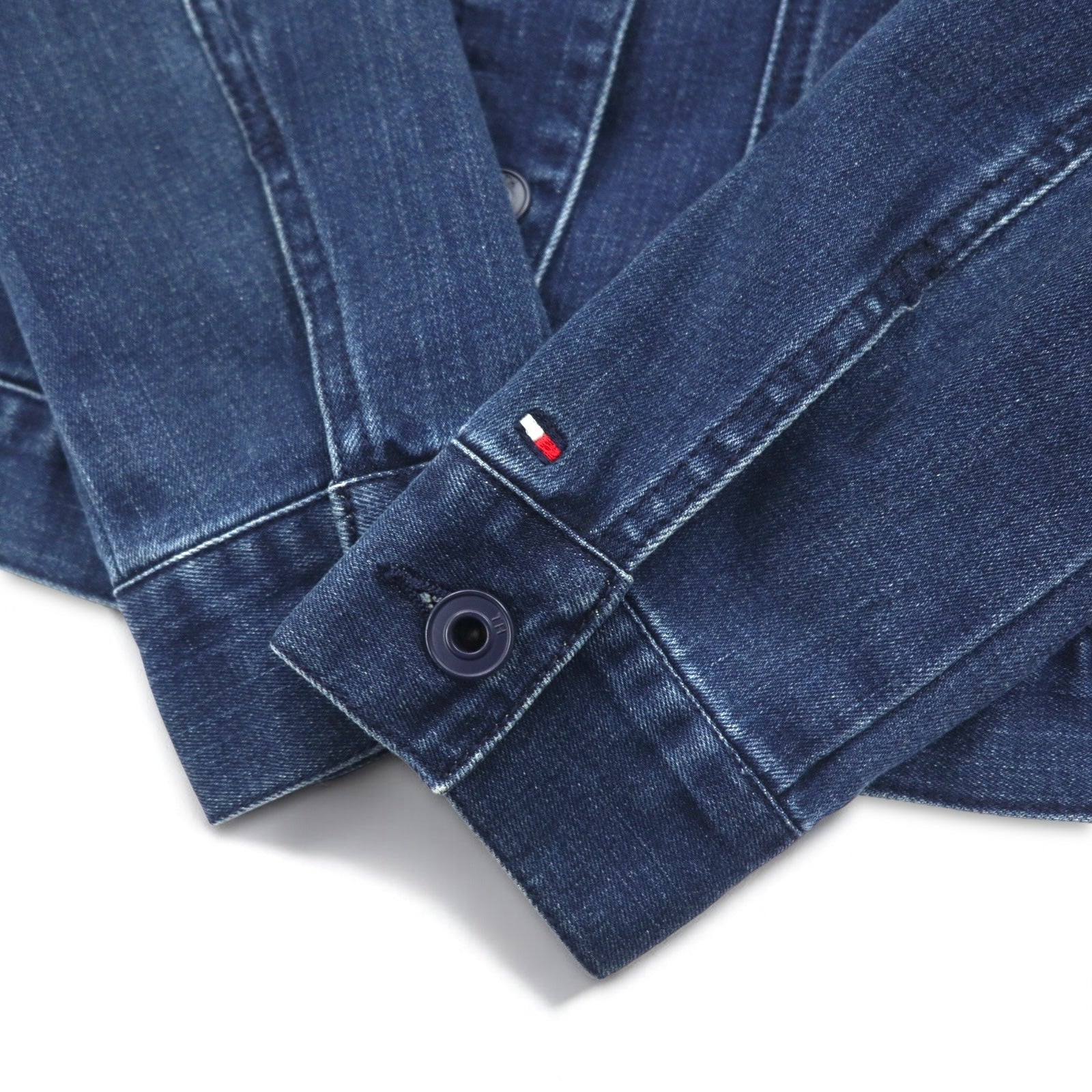 TOMMY HILFIGER デニムジャケット Gジャン M ブルー コットン ストレッチ