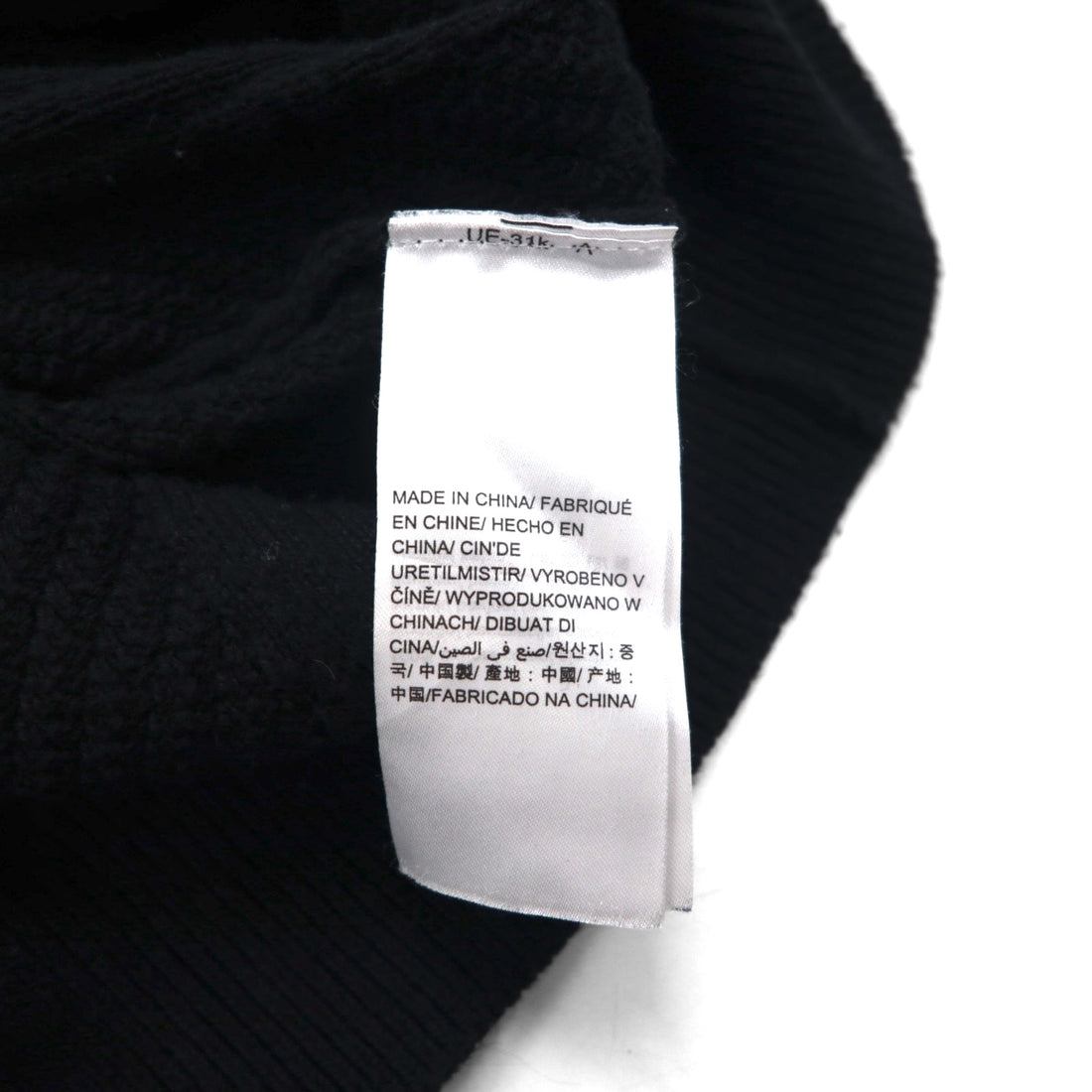 Calvin Klein ハーフジップ ジャガード ニット セーター L ブラック コットン