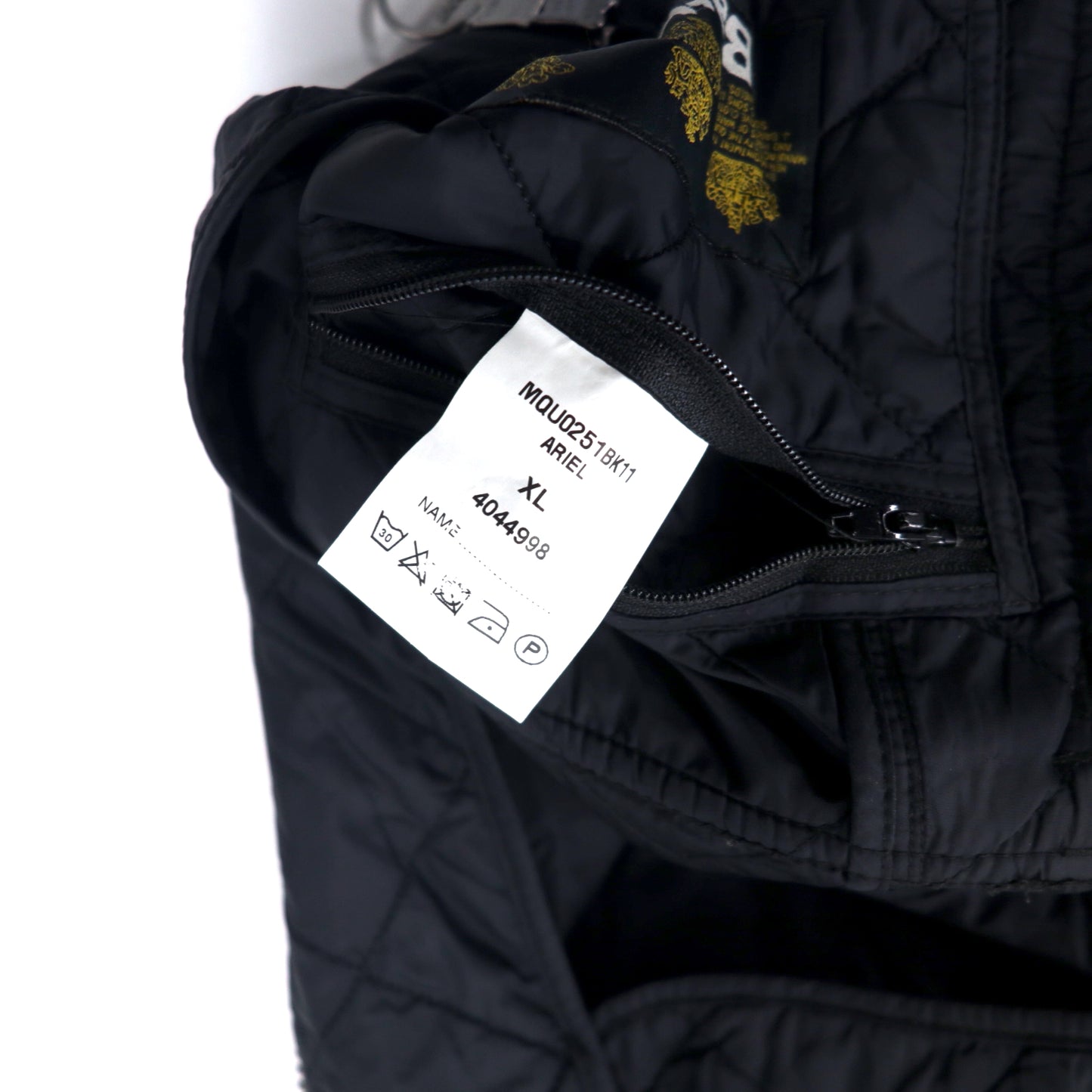 Barbour INTERNATIONAL インターナショナル エアリエル ポーラー キルティングジャケット XL ブラック ポリエステル ARIEL MQU0251BK11