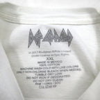 DEF LEPPARD デフレパード オフィシャル ロック バンド Tシャツ 2XL ホワイト HYSTERIA WORLD TOUR メキシコ製
