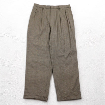 Polo by Ralph Lauren 90年代 タック ワイド スラックスパンツ L グレンチェック サスペンダーボタン