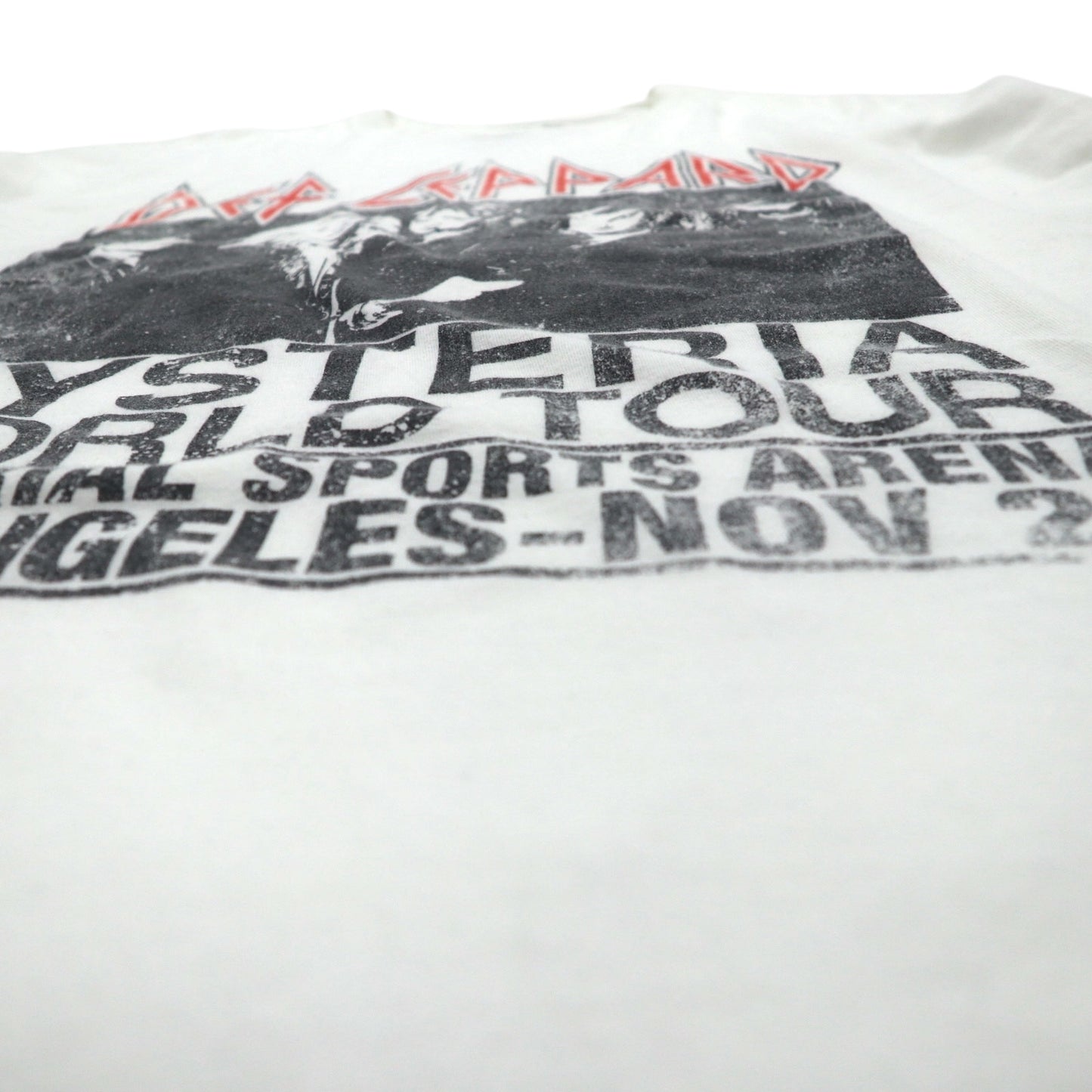 DEF LEPPARD Official Rock Band T-Shirt 2XL White HYSTERIA WORLD TOUR Made in Mexico