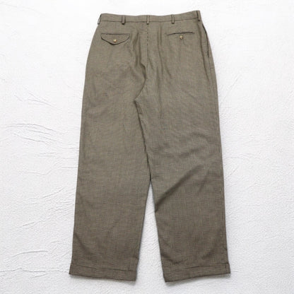 Polo by Ralph Lauren 90年代 タック ワイド スラックスパンツ L グレンチェック サスペンダーボタン