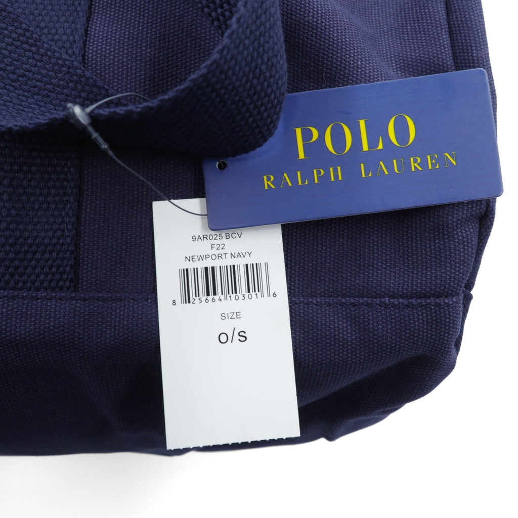 Polo Ralph Lauren Big Pony Embroidery Boston Bag in Navy Newport Canvas (Unused)