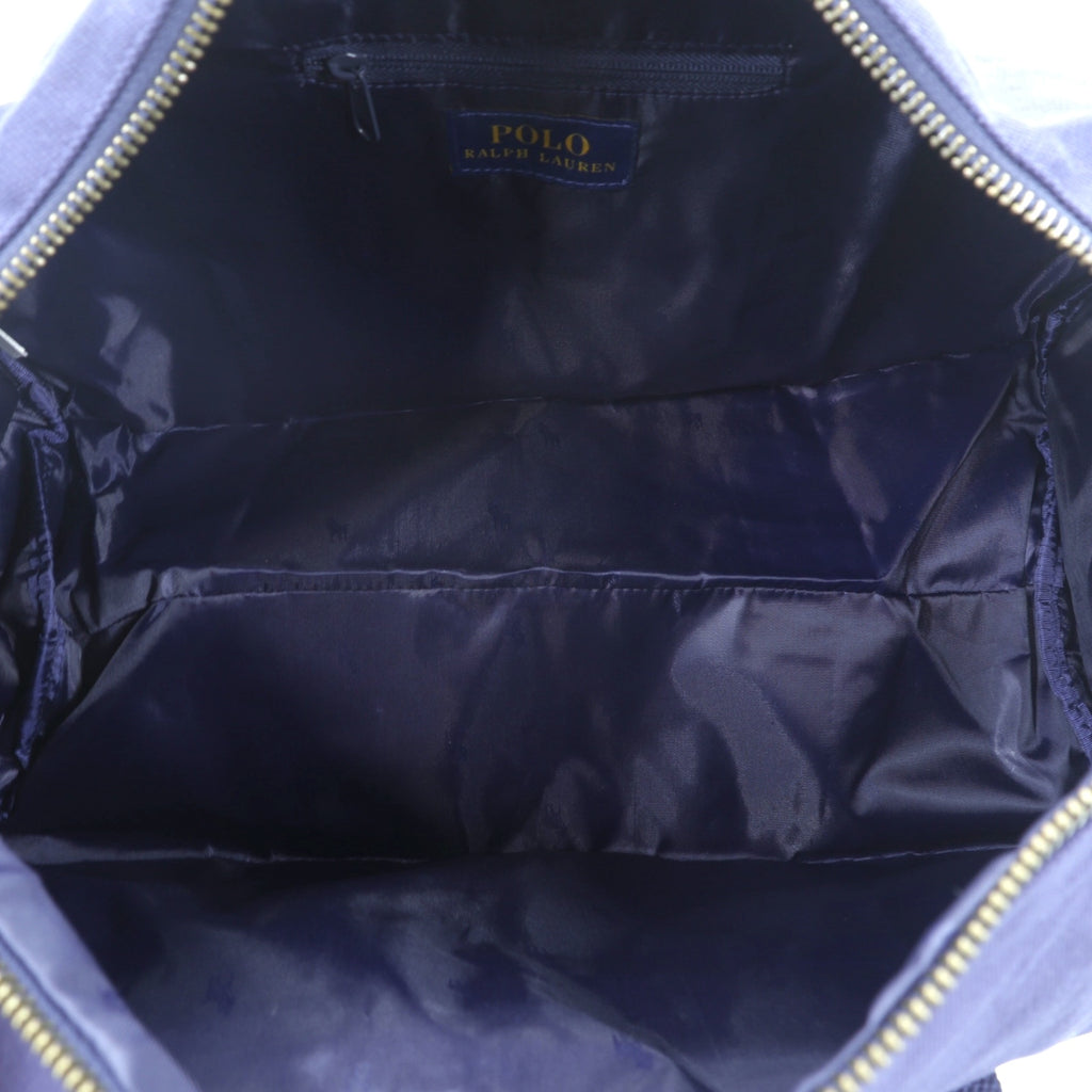 Polo Ralph Lauren Big Pony Embroidery Boston Bag in Navy Newport Canvas (Unused)
