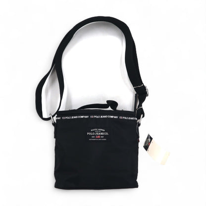 POLO JEANS CO. RALPH LAUREN Shoulder Bag Black Nylon Unused