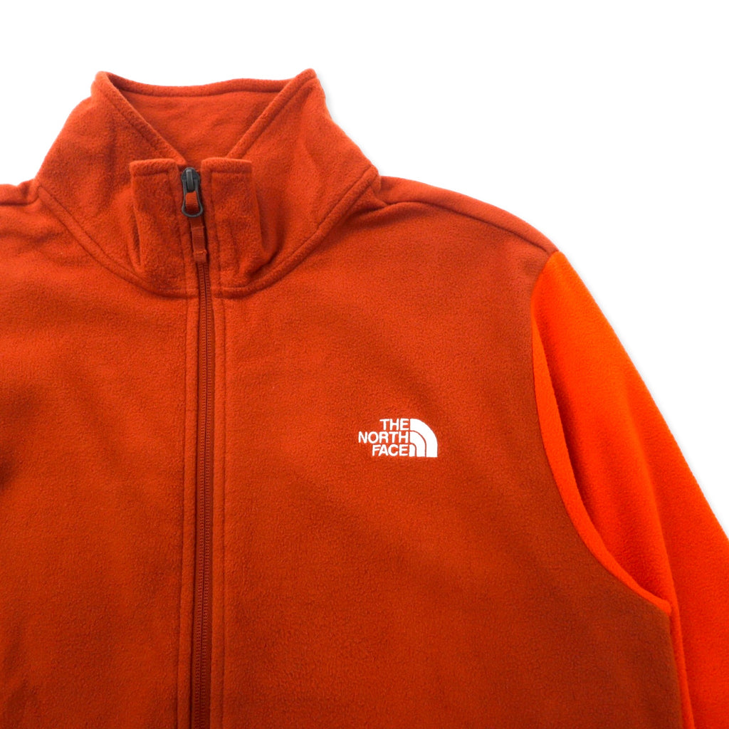 THE NORTH FACE Full Zip Fleece Jacket M Orange Polyester One Point Logo Embroidery NF0A48KDEL9 Made in El Salvador Unused Item