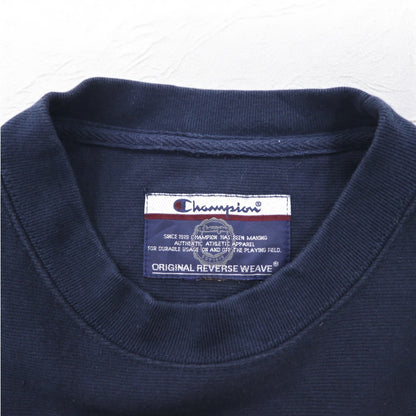 Champion プレミアム リバースウィーブ REVERSE WEAVE カレッジプリント スウェット L ネイビー MARQUETTE アーチロゴ