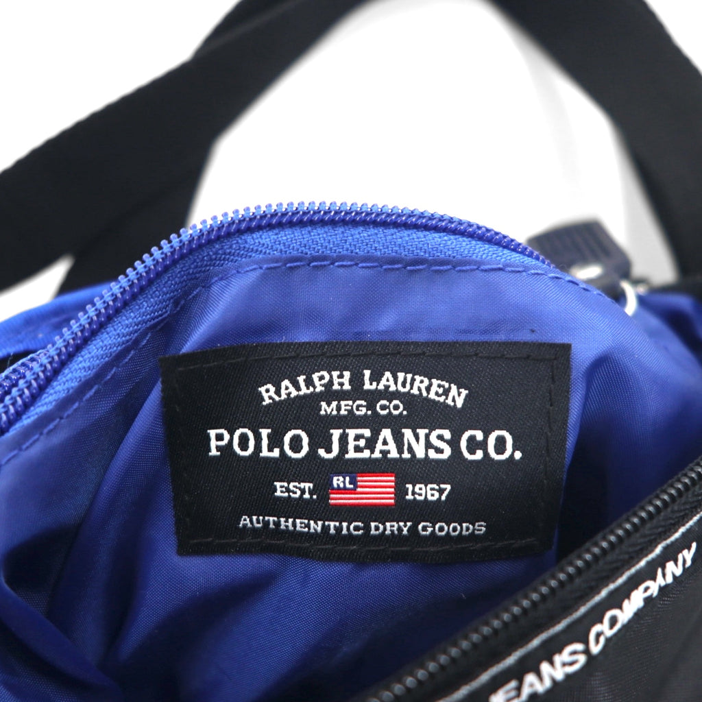 POLO JEANS CO. RALPH LAUREN Shoulder Bag Black Nylon Unused