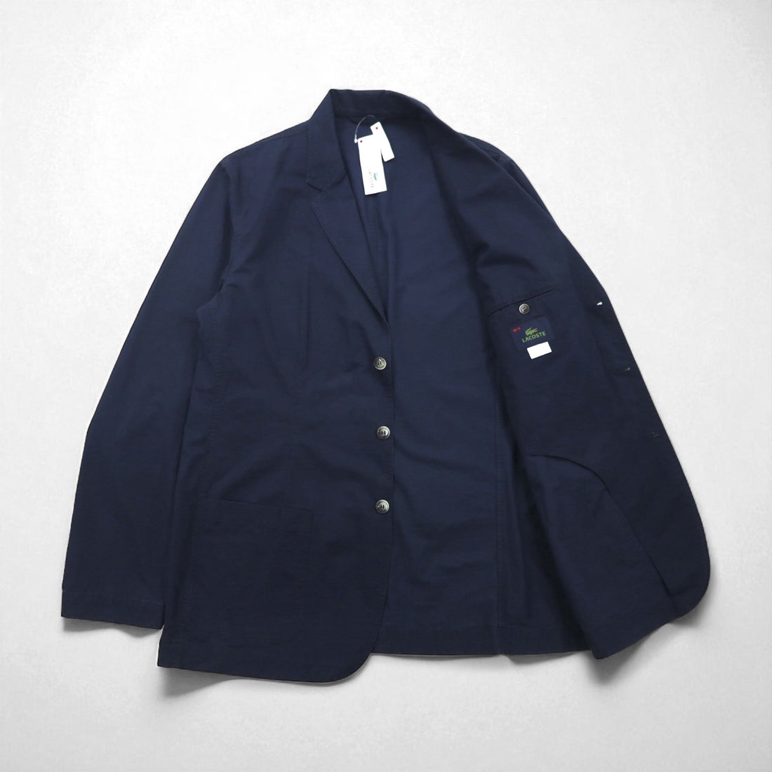 LACOSTE Oversized Tailored Jacket, Size 2XL, Navy, Made in Romania, Unused
