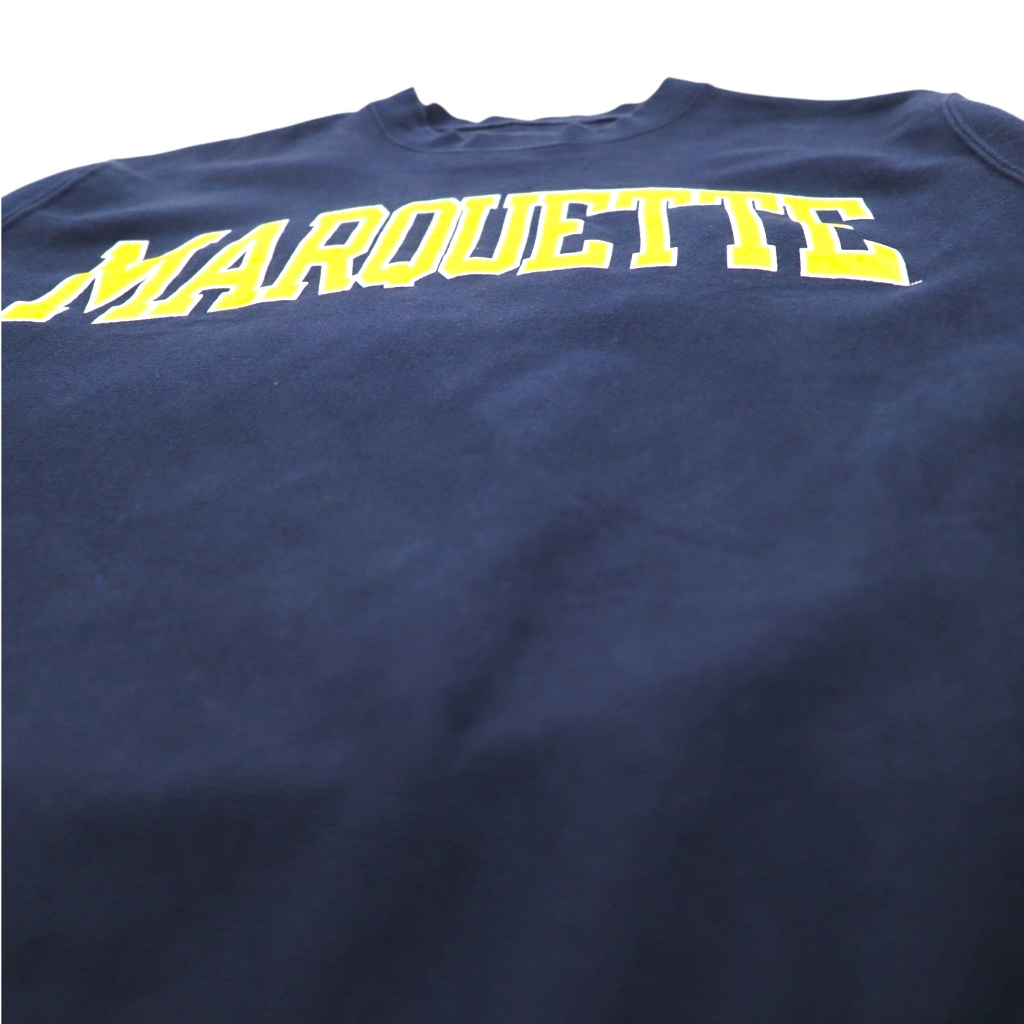 Champion プレミアム リバースウィーブ REVERSE WEAVE カレッジプリント スウェット L ネイビー MARQUETTE アーチロゴ