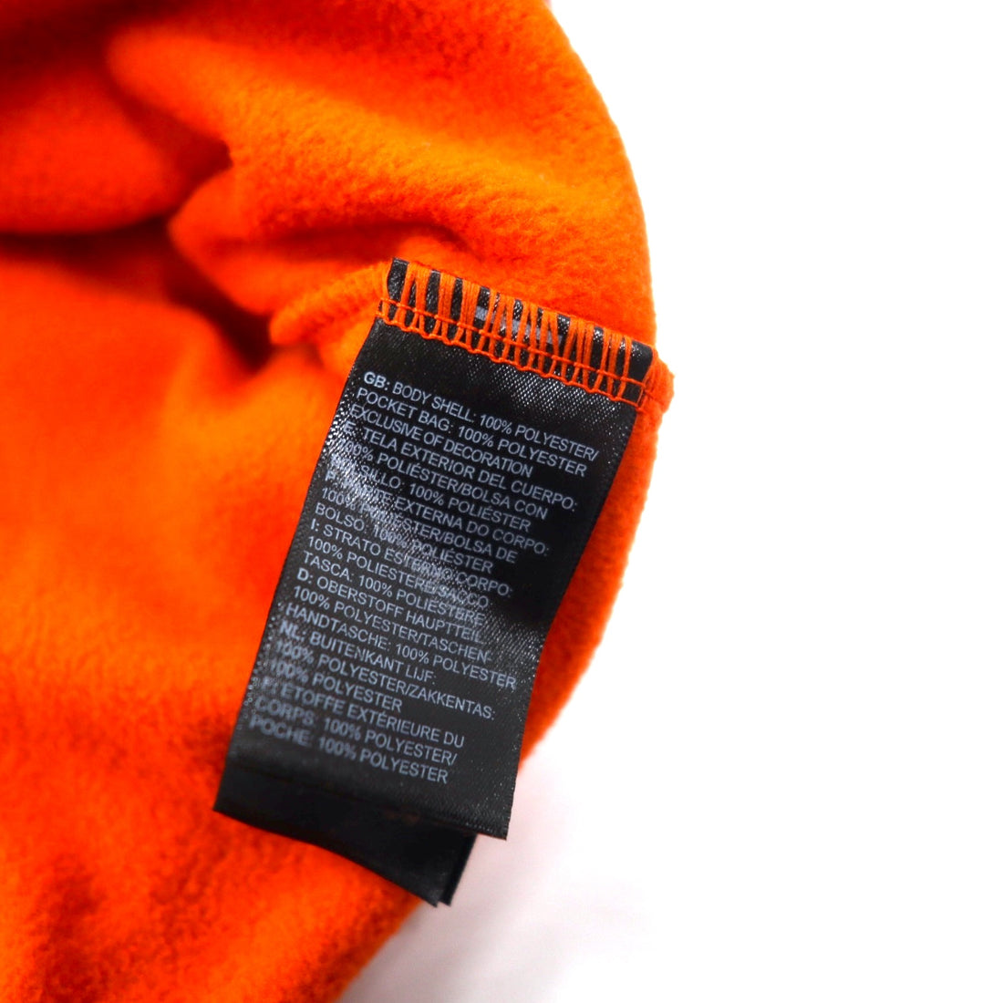 THE NORTH FACE Full Zip Fleece Jacket M Orange Polyester One Point Logo Embroidery NF0A48KDEL9 Made in El Salvador Unused Item
