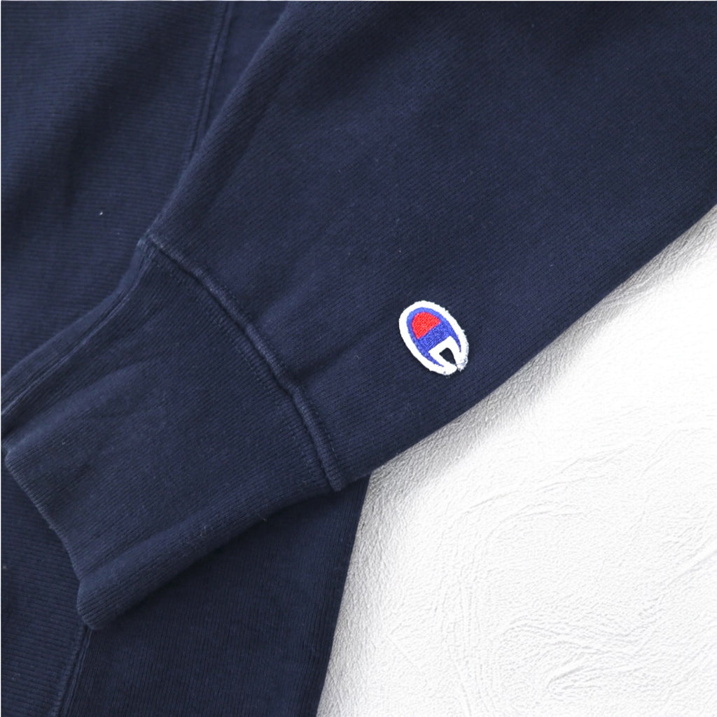 Champion プレミアム リバースウィーブ REVERSE WEAVE カレッジプリント スウェット L ネイビー MARQUETTE アーチロゴ