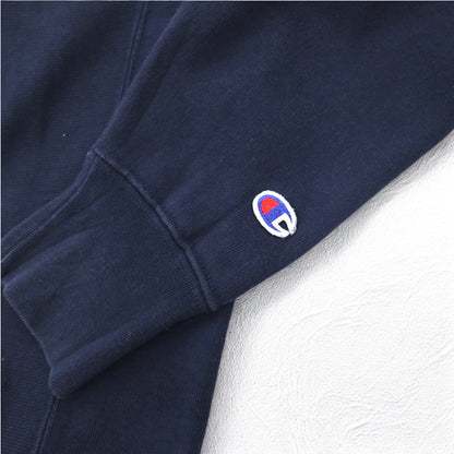 Champion プレミアム リバースウィーブ REVERSE WEAVE カレッジプリント スウェット L ネイビー MARQUETTE アーチロゴ