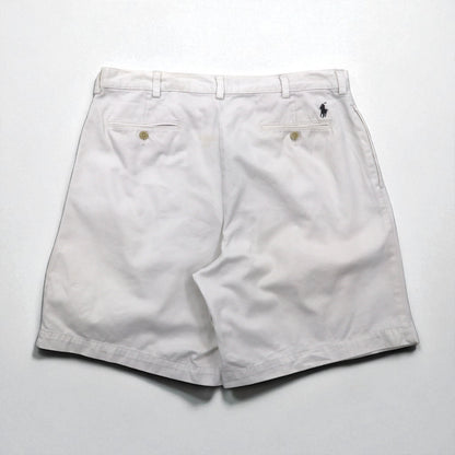 Polo by Ralph Lauren 90年代 ポロチノ TYLER FIT 2タック ショートパンツ ハーフパンツ L ベージュ コットン