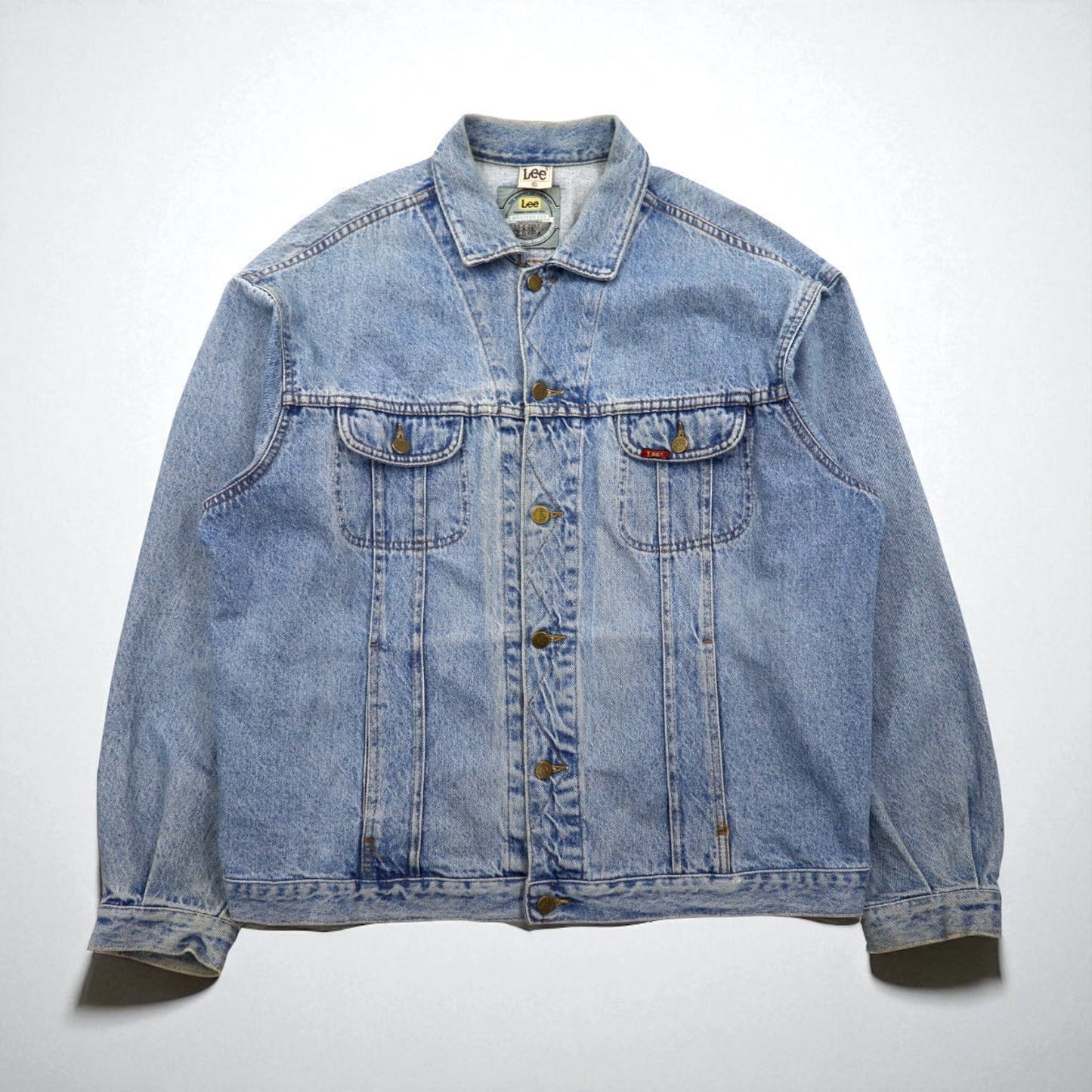 Lee 1990s USA Made Western Cut Riders Denim Jacket, Size XL, Indigo