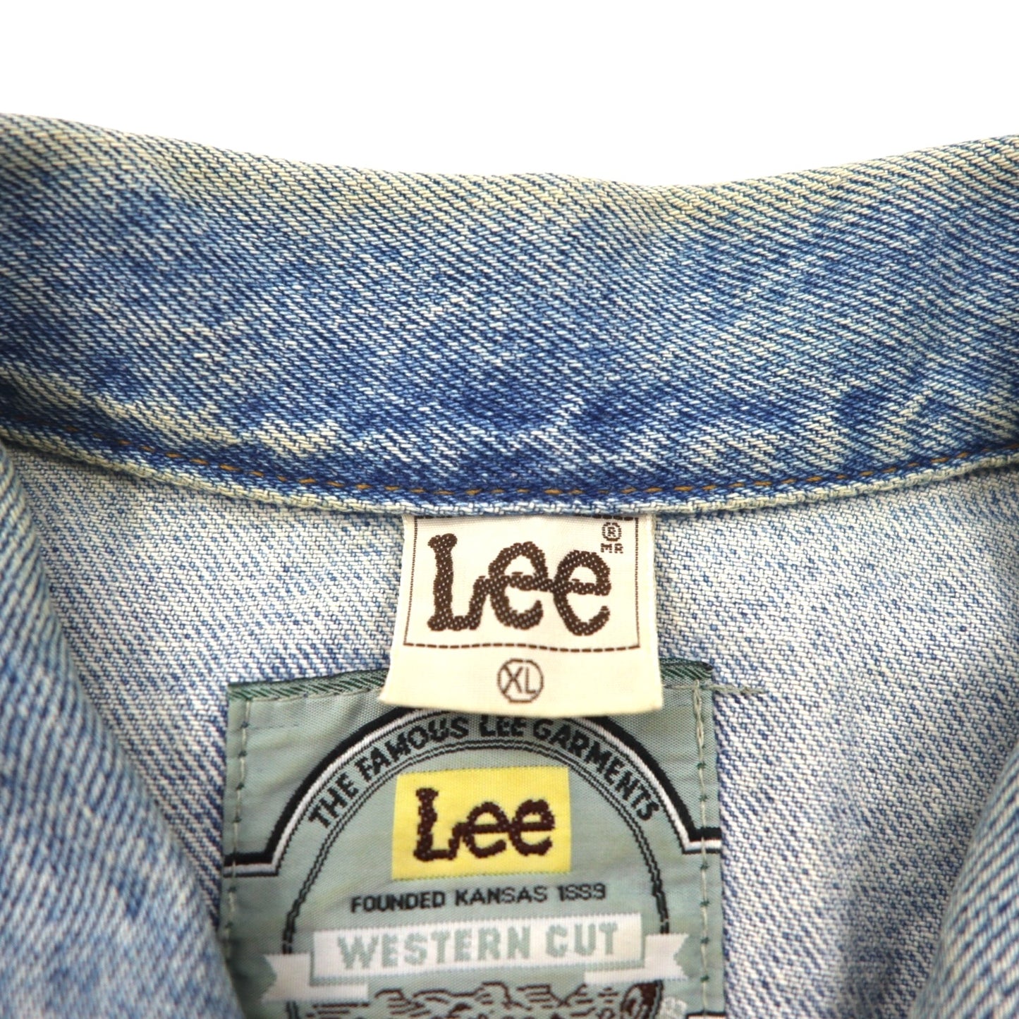 Lee 1990s USA Made Western Cut Riders Denim Jacket, Size XL, Indigo