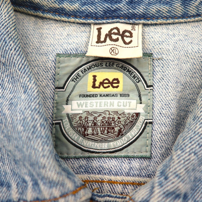 Lee 1990s USA Made Western Cut Riders Denim Jacket, Size XL, Indigo