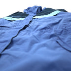 Columbia 90s Sailing Jacket L Blue Nylon Waterproof Drawcord Zip-in-Zip Boulder Ridge SL7105