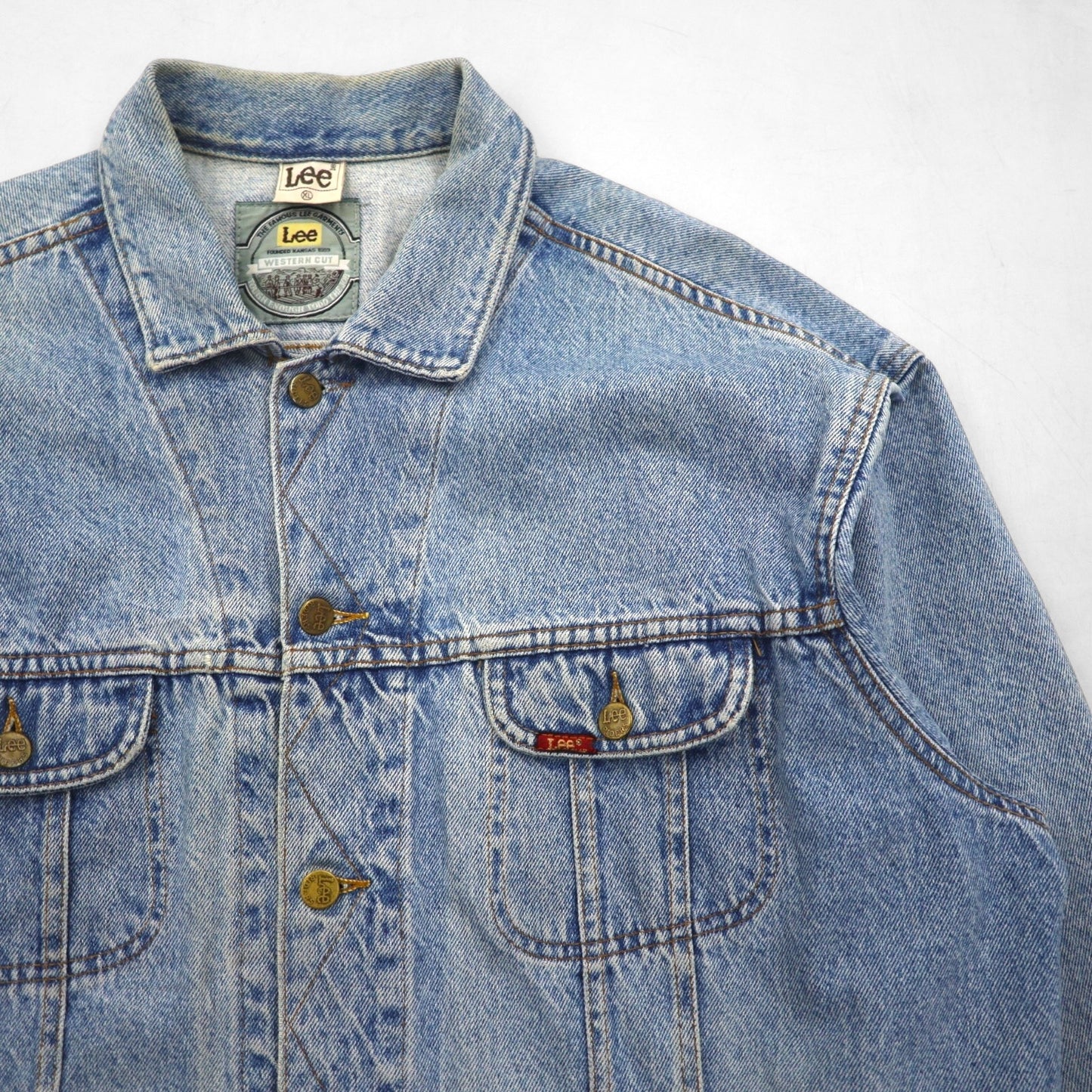 Lee 1990s USA Made Western Cut Riders Denim Jacket, Size XL, Indigo