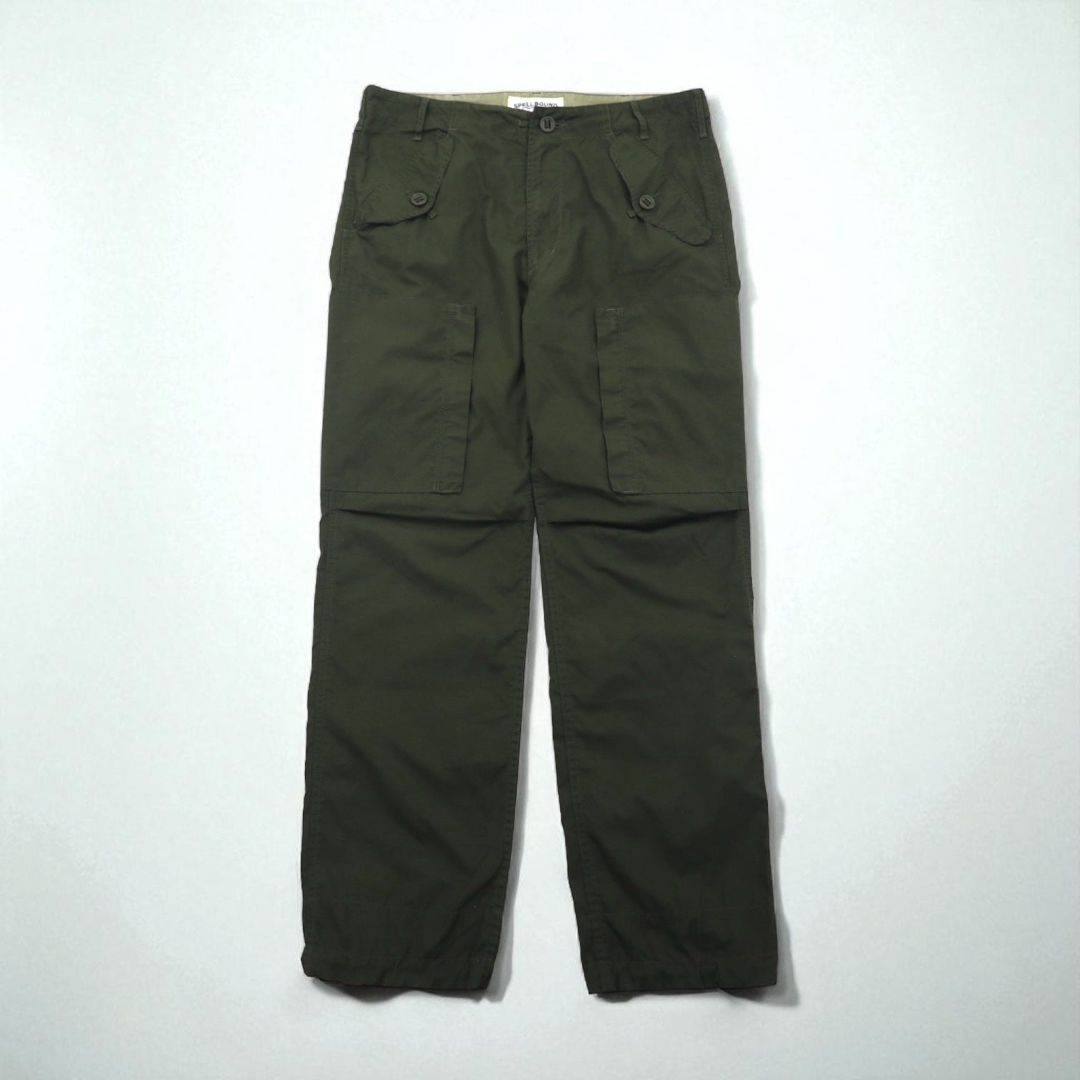 SPELLBOUND (Domingo) Made in Japan Field Cargo Pants, Size M, Khaki, Polyester, 43-478X