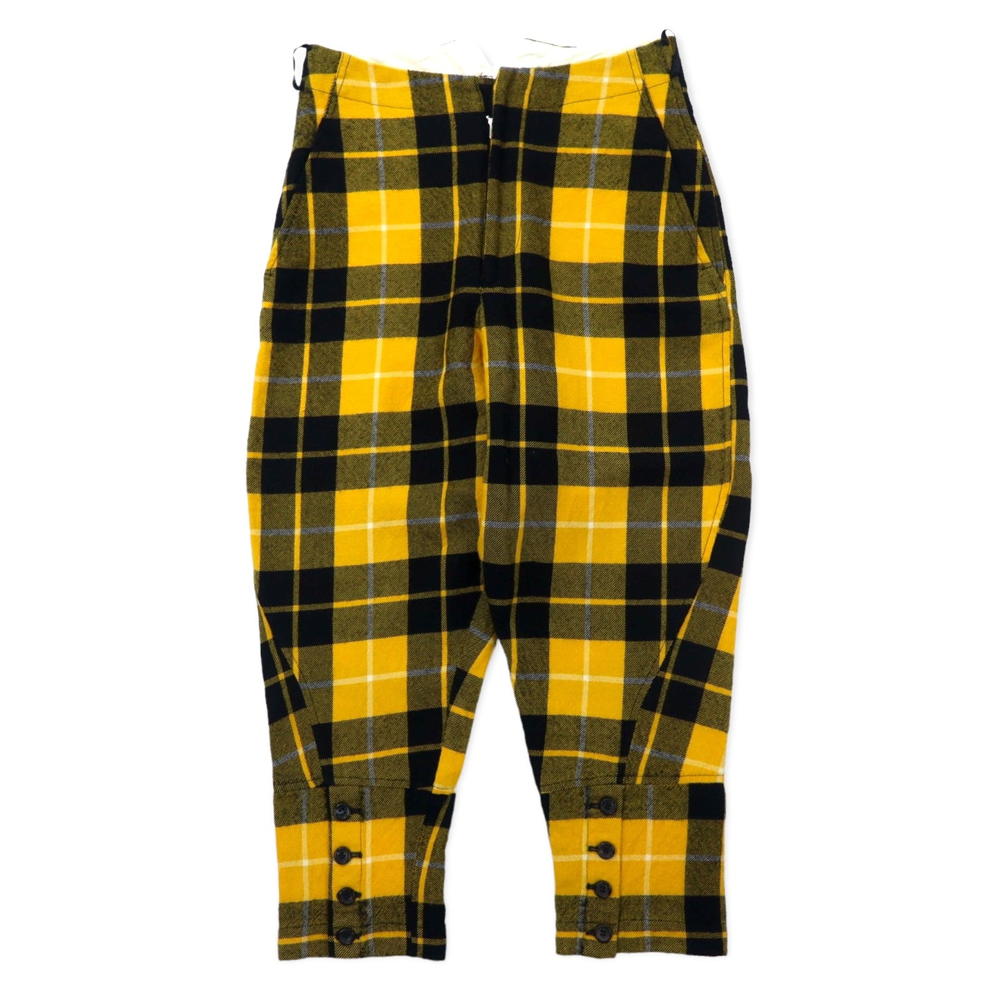 COMME des GARCONS Jodhpurs Pants M Yellow Checked Wool S7P004 