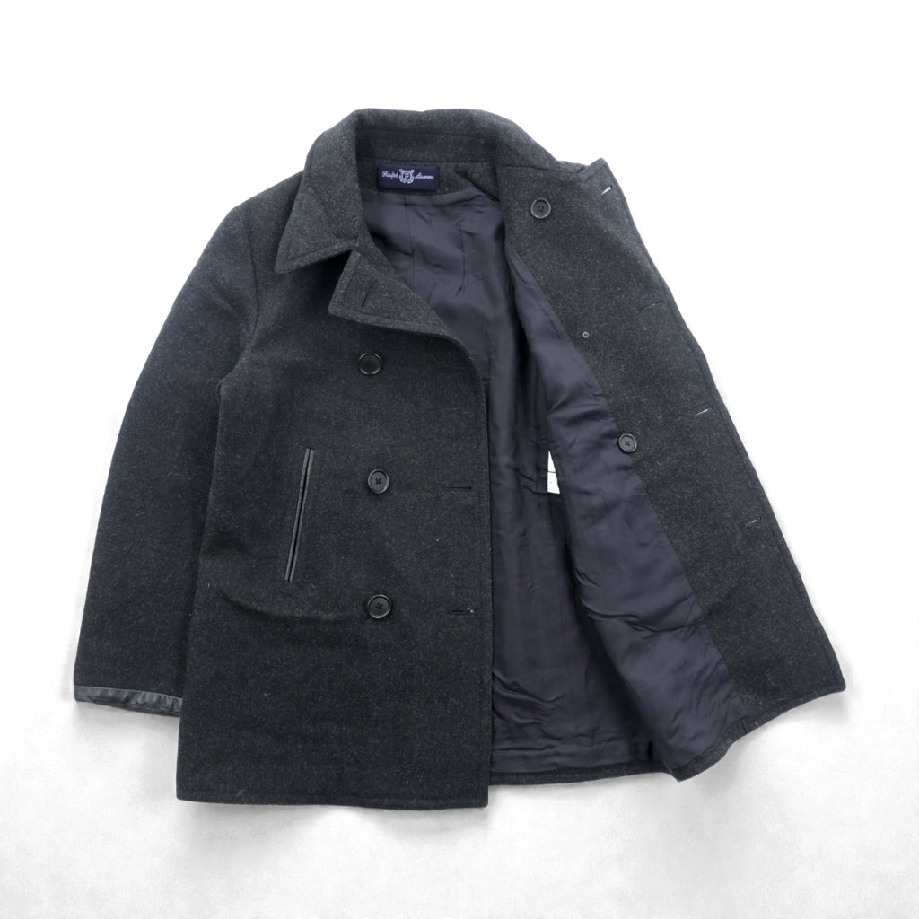 POLO SPORT RALPH LAUREN 90年代 ダブルブレスト ピーコート M グレー メルトン チンストラップ 日本製